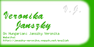 veronika janszky business card